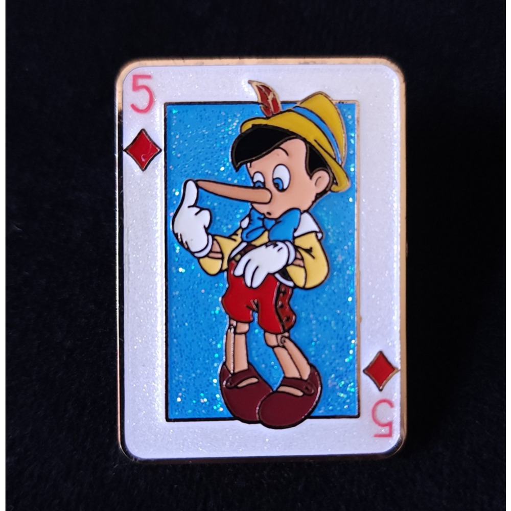 Hong Kong Disneyland Disney Trading Pin Playing Card Poker Mystery Pinocchio